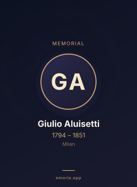 Memorial portrait of Giulio Aluisetti