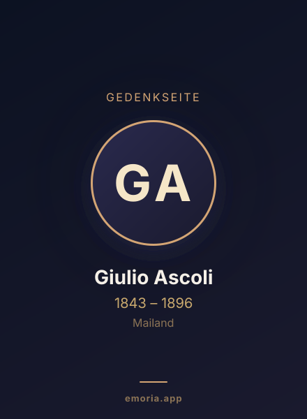 Gedenkportrait von Giulio Ascoli