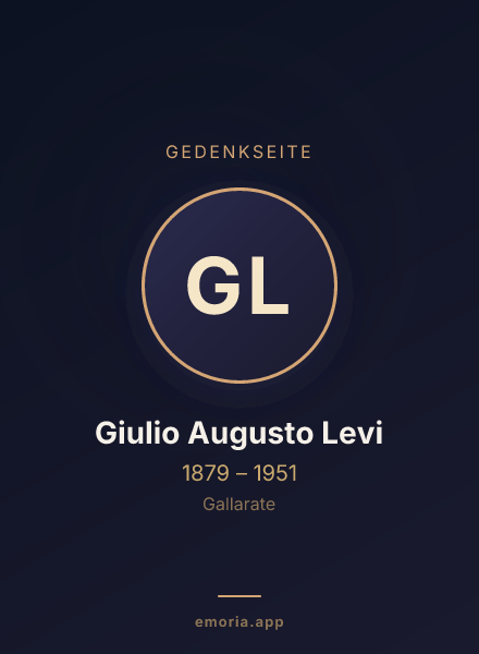 Gedenkportrait von Giulio Augusto Levi