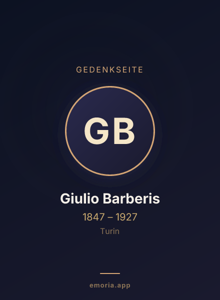 Gedenkportrait von Giulio Barberis