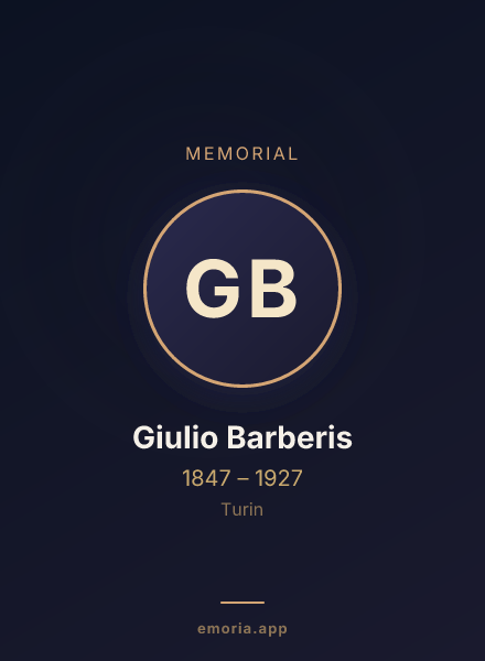 Memorial portrait of Giulio Barberis
