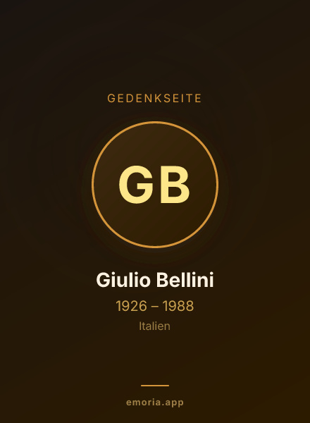 Gedenkportrait von Giulio Bellini