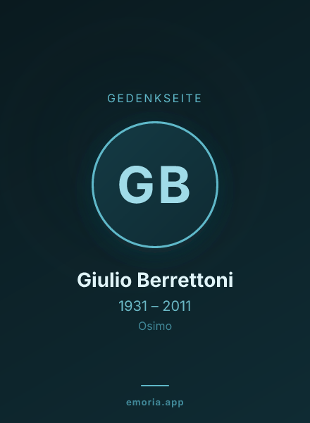 Gedenkportrait von Giulio Berrettoni