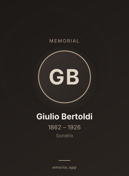 Memorial portrait of Giulio Bertoldi
