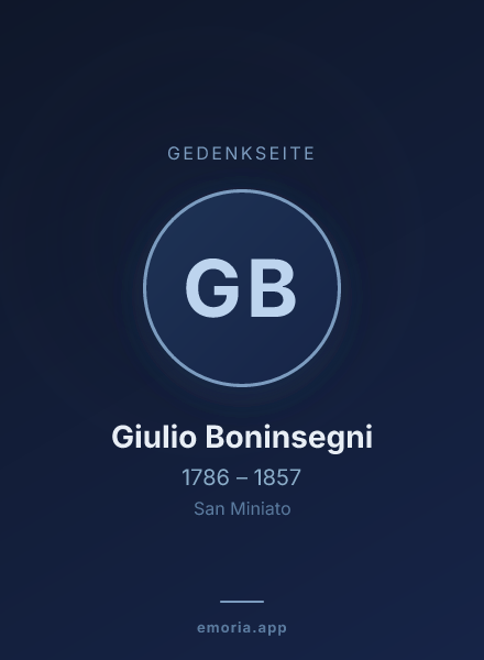 Gedenkportrait von Giulio Boninsegni