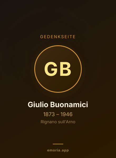 Gedenkportrait von Giulio Buonamici