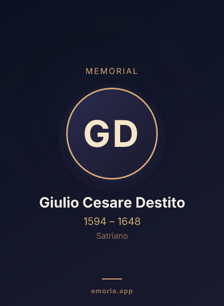 Memorial portrait of Giulio Cesare Destito