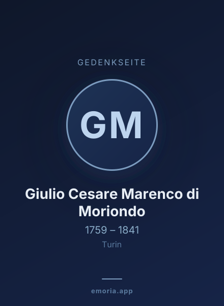 Gedenkportrait von Giulio Cesare Marenco di Moriondo