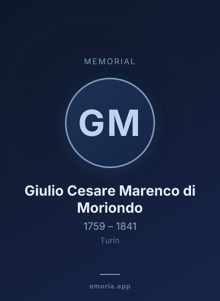 Memorial portrait of Giulio Cesare Marenco di Moriondo