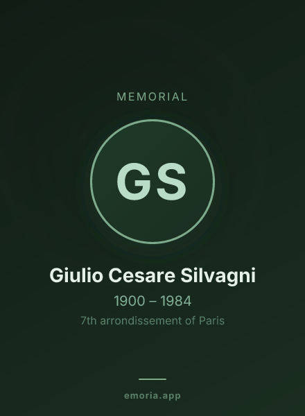 Memorial portrait of Giulio Cesare Silvagni
