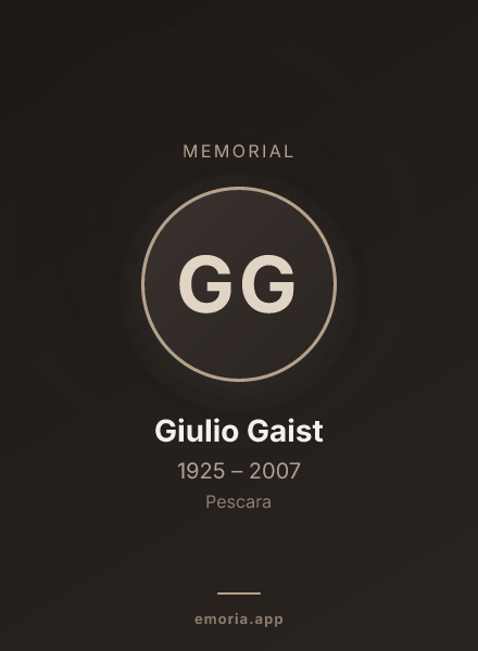 Memorial portrait of Giulio Gaist