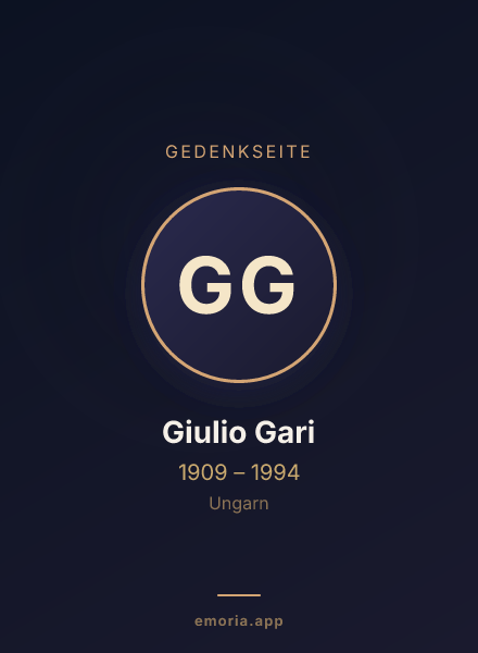 Gedenkportrait von Giulio Gari