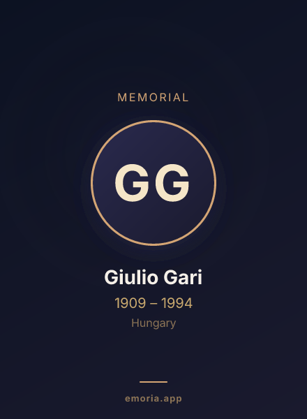 Memorial portrait of Giulio Gari