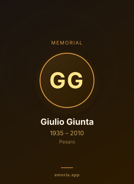 Memorial portrait of Giulio Giunta