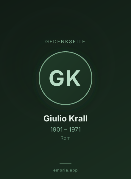 Gedenkportrait von Giulio Krall