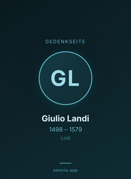 Gedenkportrait von Giulio Landi