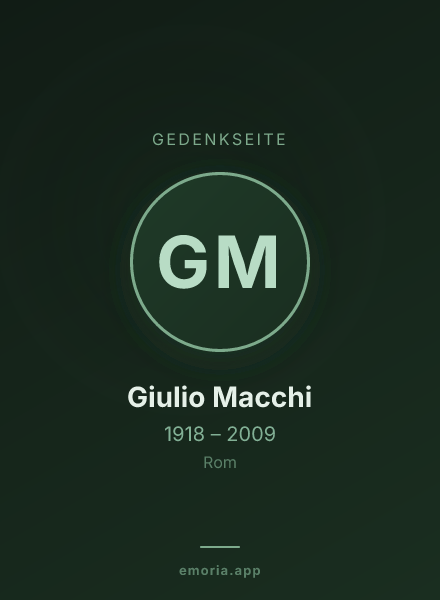 Gedenkportrait von Giulio Macchi