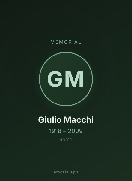 Memorial portrait of Giulio Macchi