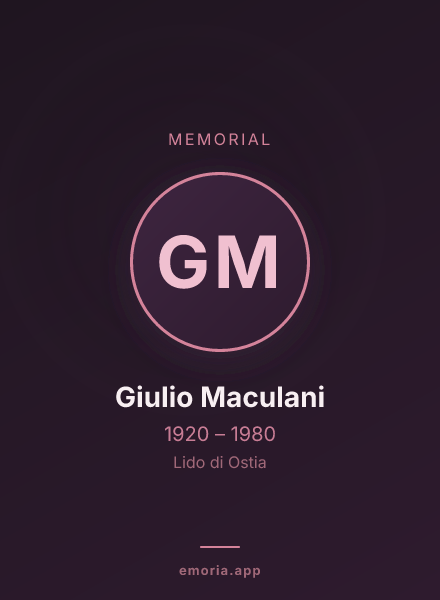 Memorial portrait of Giulio Maculani