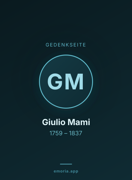 Gedenkportrait von Giulio Mami