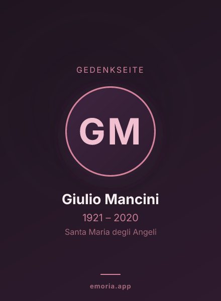 Gedenkportrait von Giulio Mancini