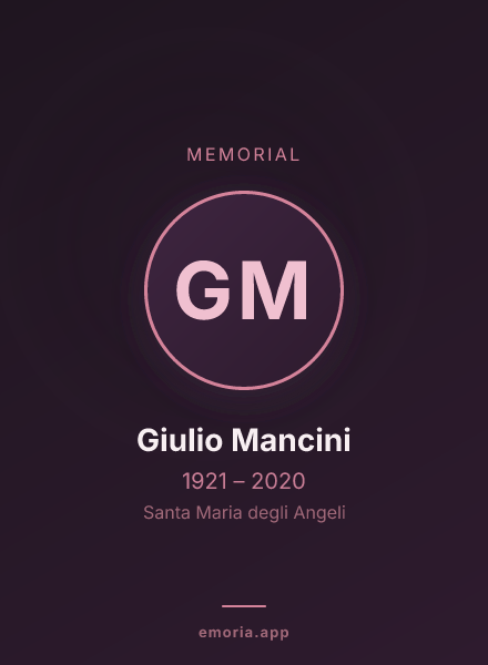 Memorial portrait of Giulio Mancini