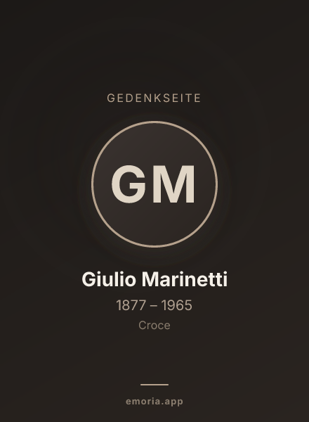 Gedenkportrait von Giulio Marinetti