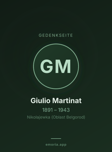 Gedenkportrait von Giulio Martinat