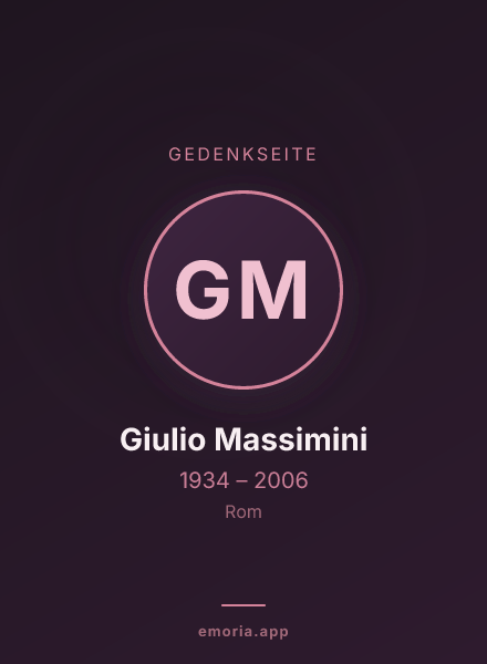 Gedenkportrait von Giulio Massimini