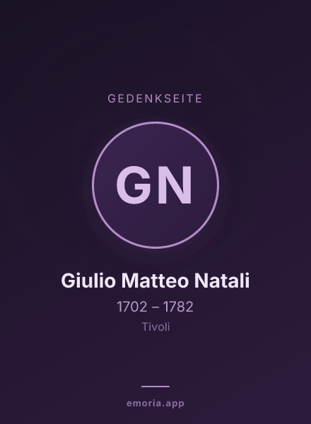 Gedenkportrait von Giulio Matteo Natali