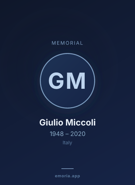 Memorial portrait of Giulio Miccoli