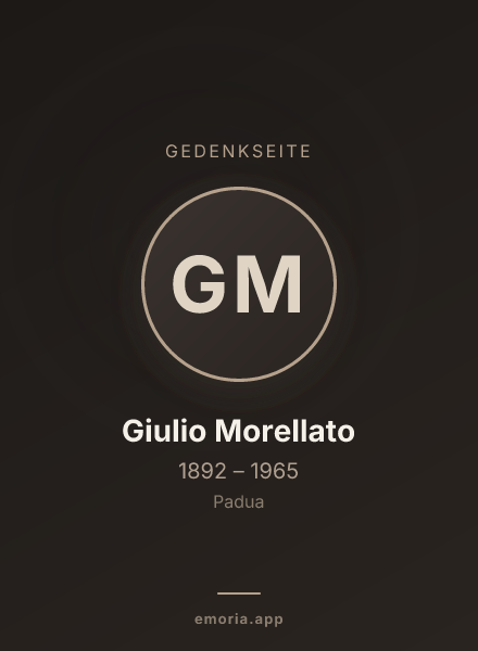 Gedenkportrait von Giulio Morellato