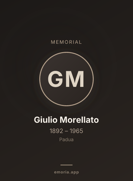 Memorial portrait of Giulio Morellato