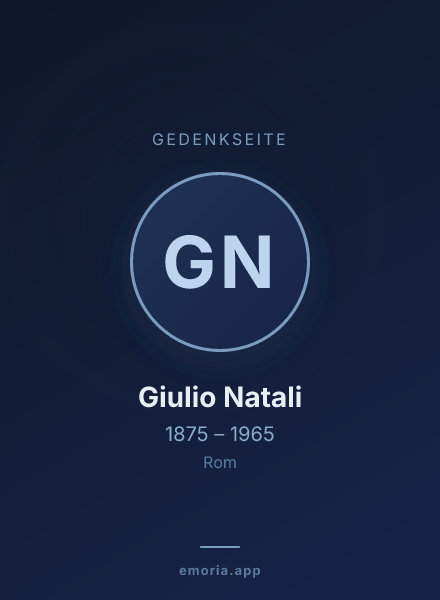 Gedenkportrait von Giulio Natali