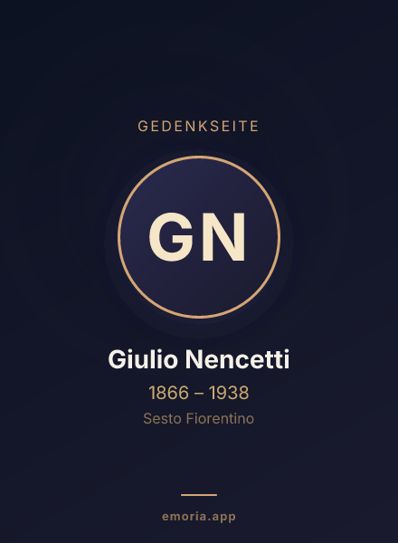 Gedenkportrait von Giulio Nencetti