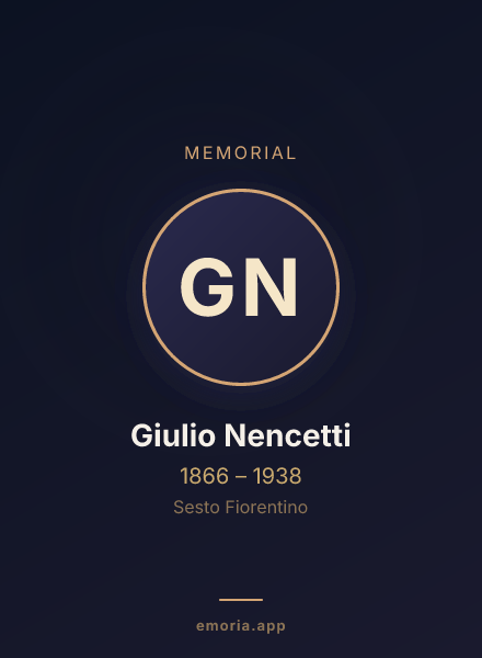 Memorial portrait of Giulio Nencetti