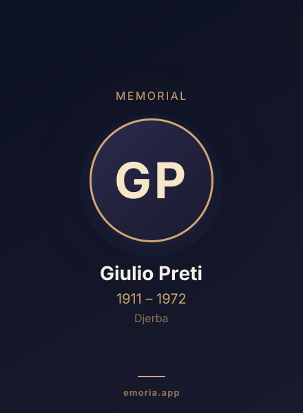 Memorial portrait of Giulio Preti
