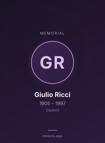 Memorial portrait of Giulio Ricci