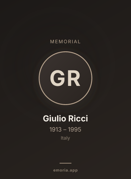Memorial portrait of Giulio Ricci