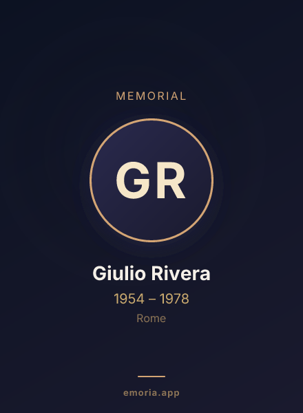 Memorial portrait of Giulio Rivera