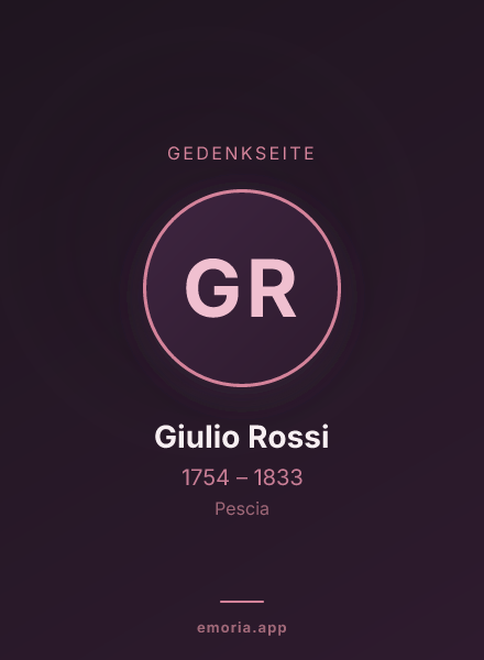 Gedenkportrait von Giulio Rossi