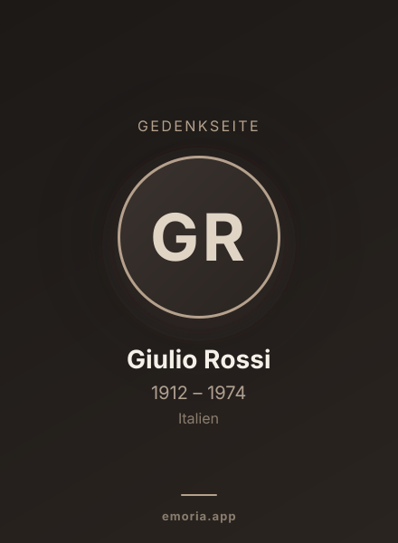 Gedenkportrait von Giulio Rossi
