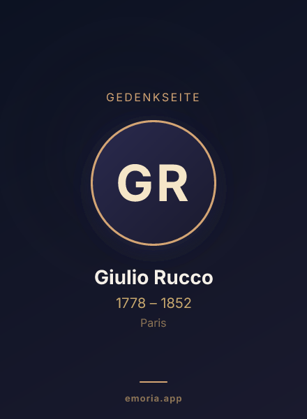 Gedenkportrait von Giulio Rucco