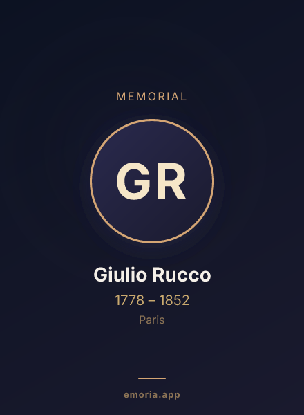 Memorial portrait of Giulio Rucco