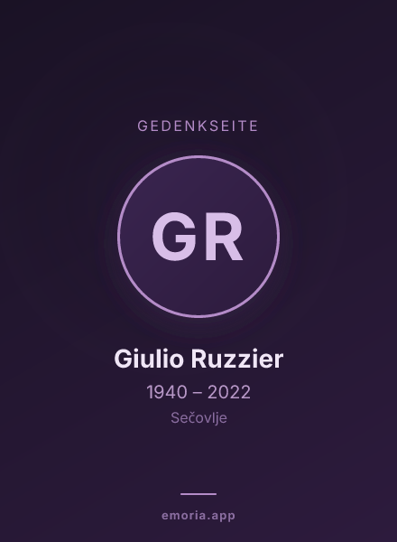 Gedenkportrait von Giulio Ruzzier