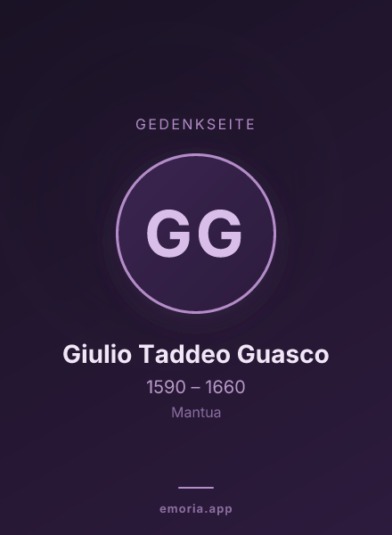 Gedenkportrait von Giulio Taddeo Guasco