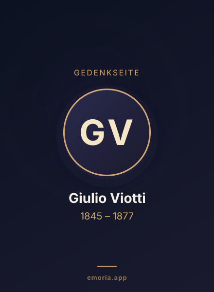 Gedenkportrait von Giulio Viotti