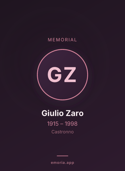 Memorial portrait of Giulio Zaro