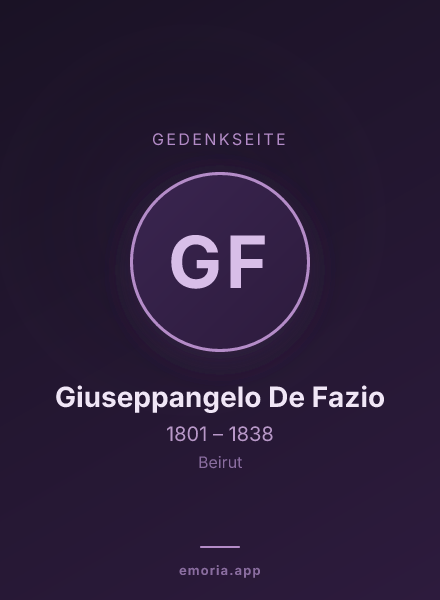 Gedenkportrait von Giuseppangelo De Fazio