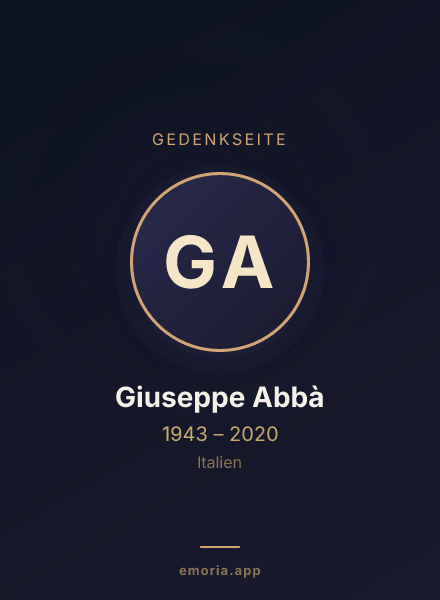 Gedenkportrait von Giuseppe Abbà